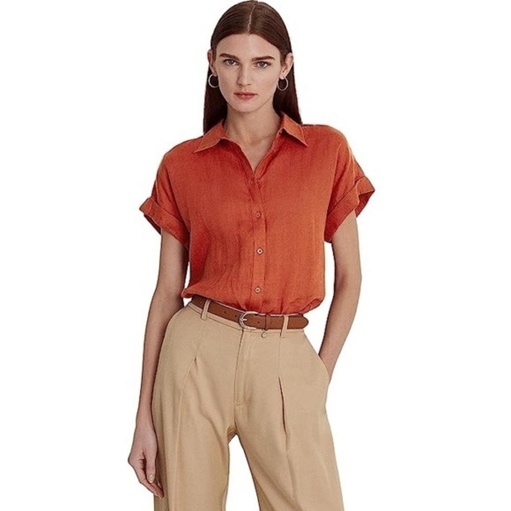 LAUREN Ralph Lauren Linen Dolman Sleeve Shirt